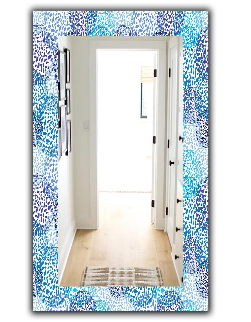 DesignQ Sea Motif Pattern - Traditional Mirror - Wall Mirror