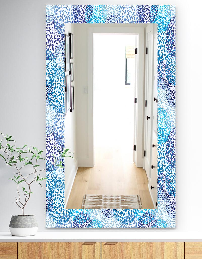 DesignQ Sea Motif Pattern - Traditional Mirror - Wall Mirror