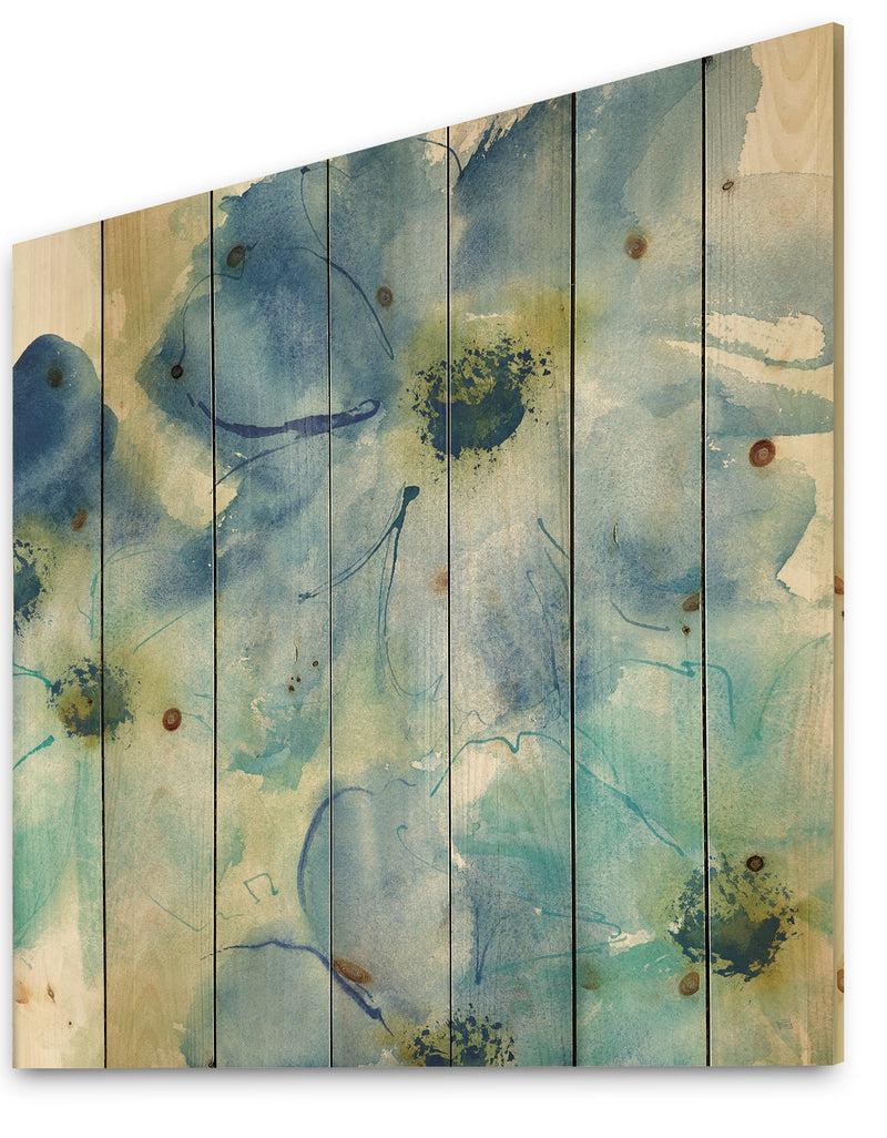 DesignQ Seashell Cosmos I - Cabin & Lodge Print On Natural Pine Wood