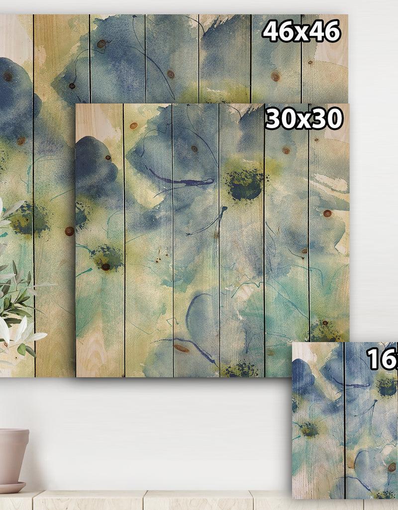 DesignQ Seashell Cosmos I - Cabin & Lodge Print On Natural Pine Wood