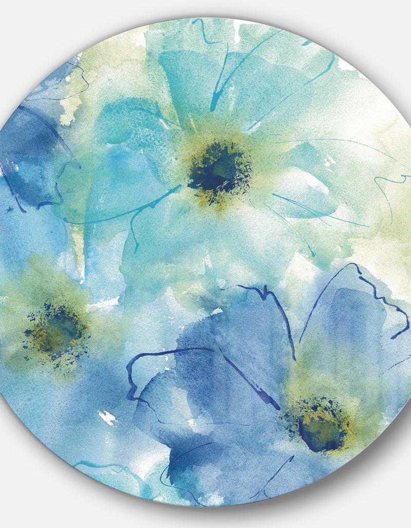 DesignQ Seashell Cosmos II - Farmhouse Metal Circle Wall Art