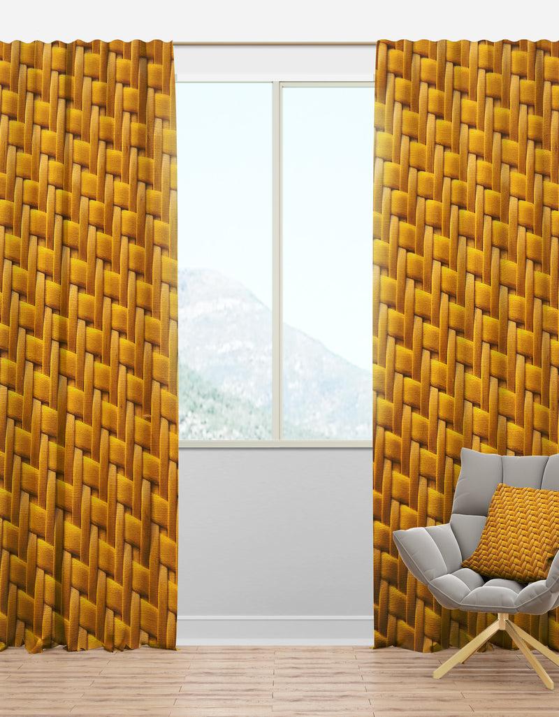 DesignQ Sedge texture - Mid-Century Modern Curtain Panels