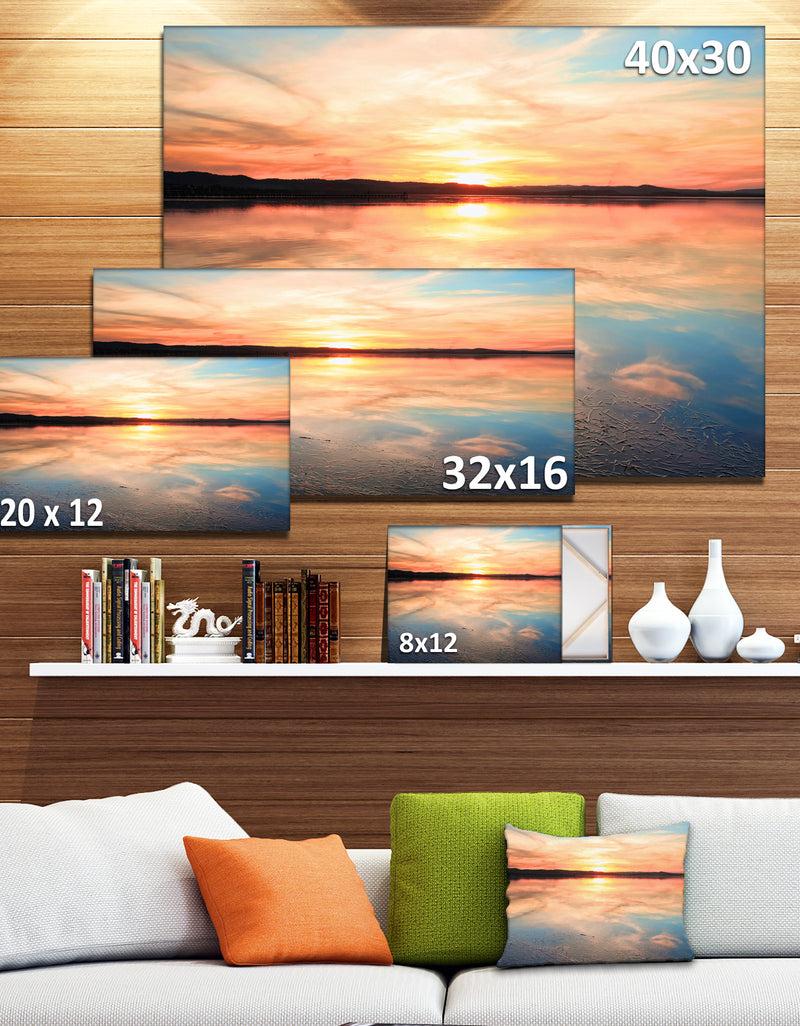 DesignQ Sensational Sunset In Australia - Seascape Photo Canvas Print