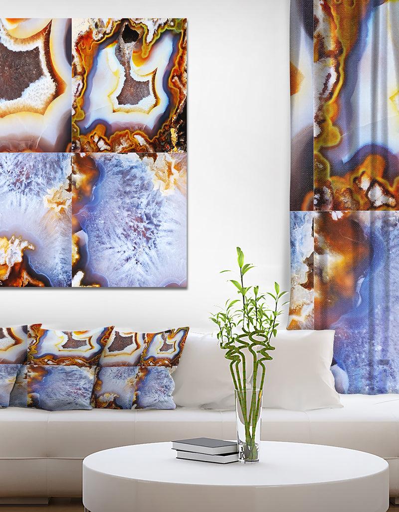 DesignQ Set of Agate - Stone Photographic on Wrapped Canvas