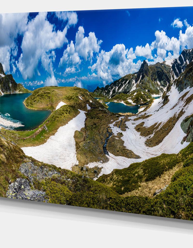 DesignQ Seven Rila Lakes In Bulgaria - Landscape Art Print Canvas