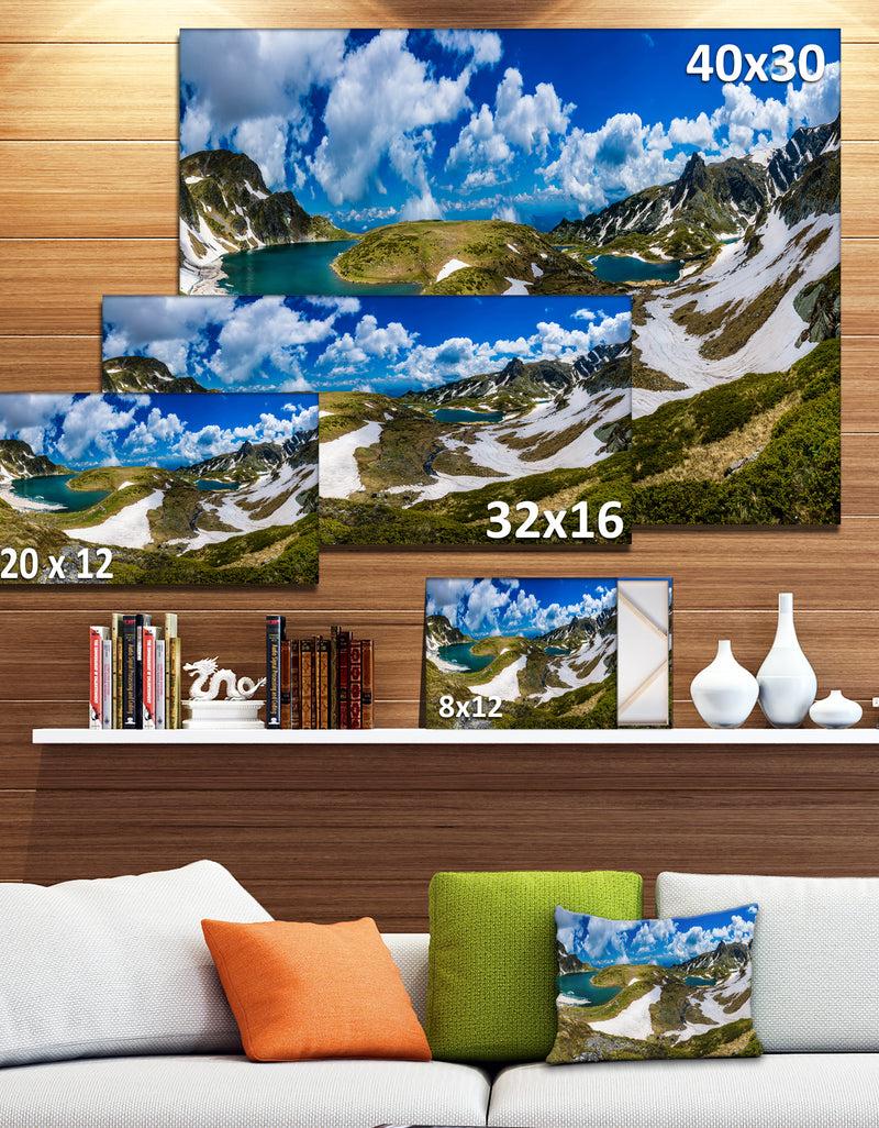 DesignQ Seven Rila Lakes In Bulgaria - Landscape Art Print Canvas
