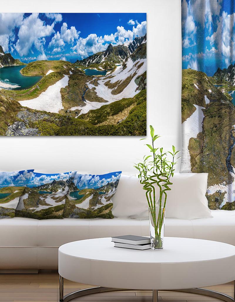 DesignQ Seven Rila Lakes in Bulgaria - Landscape Art Print Canvas