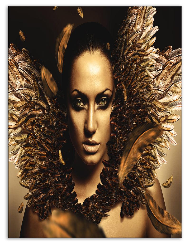 DesignQ Sexy Brunette - Digital Art Portrait Canvas Print