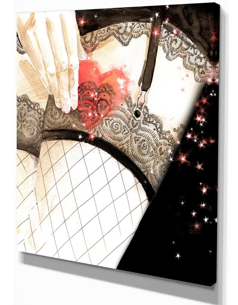 DesignQ Sexy Women - Glam Painting Print On Wrapped Canvas On Wrapped Canvas