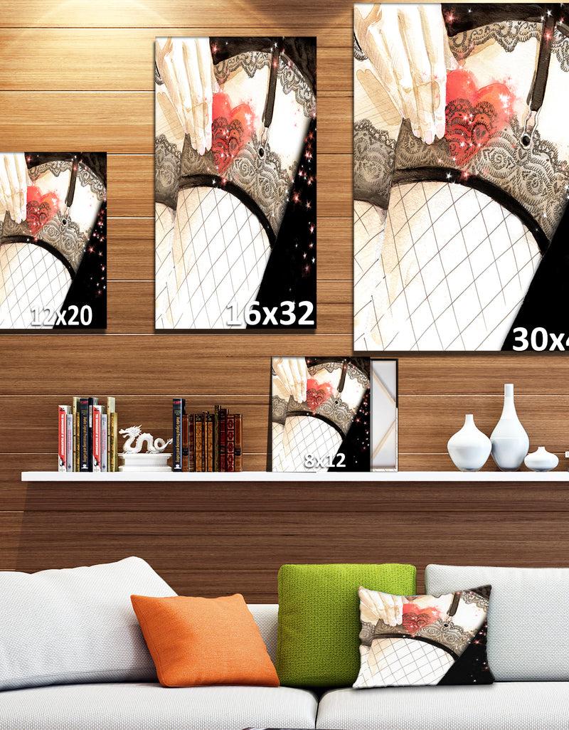 DesignQ Sexy Women - Glam Painting Print On Wrapped Canvas On Wrapped Canvas