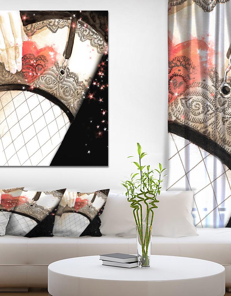 DesignQ Sexy Women - Glam Painting Print on Wrapped Canvas on wrapped Canvas