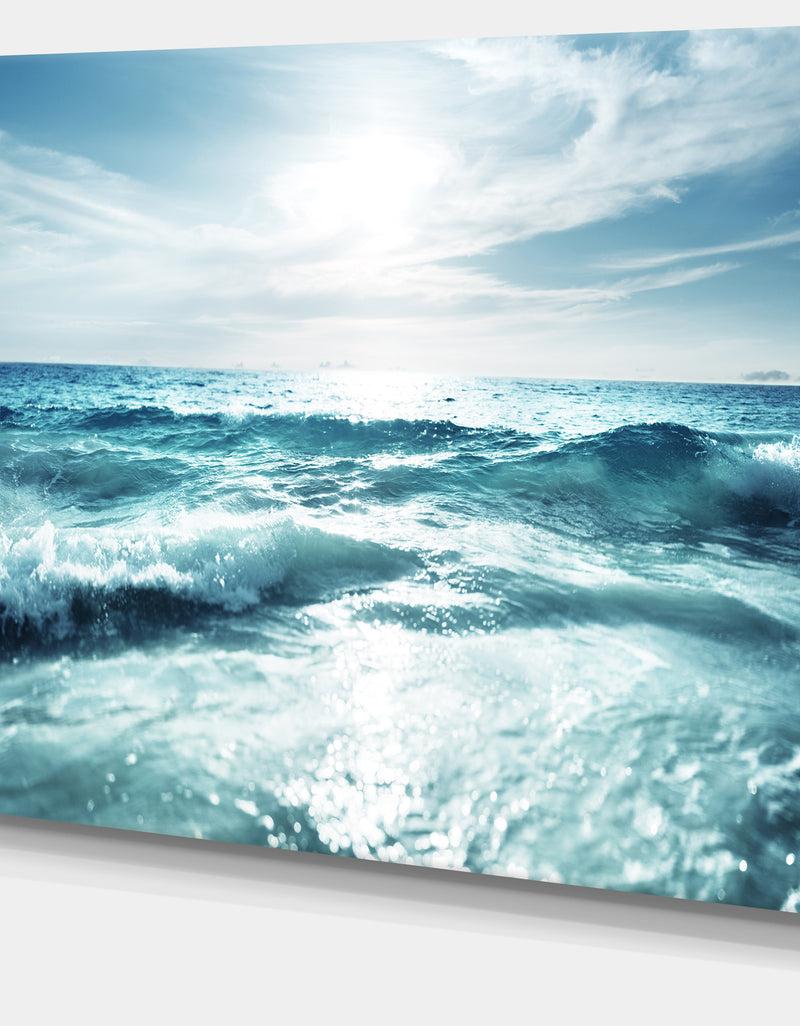 DesignQ Seychelles Beach At Sunset - Seashore Canvas Wall Artwork