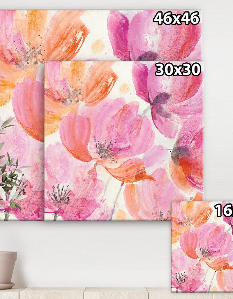 DesignQ Shabby Flower III - Shabby Chic Premium Canvas Wall Art