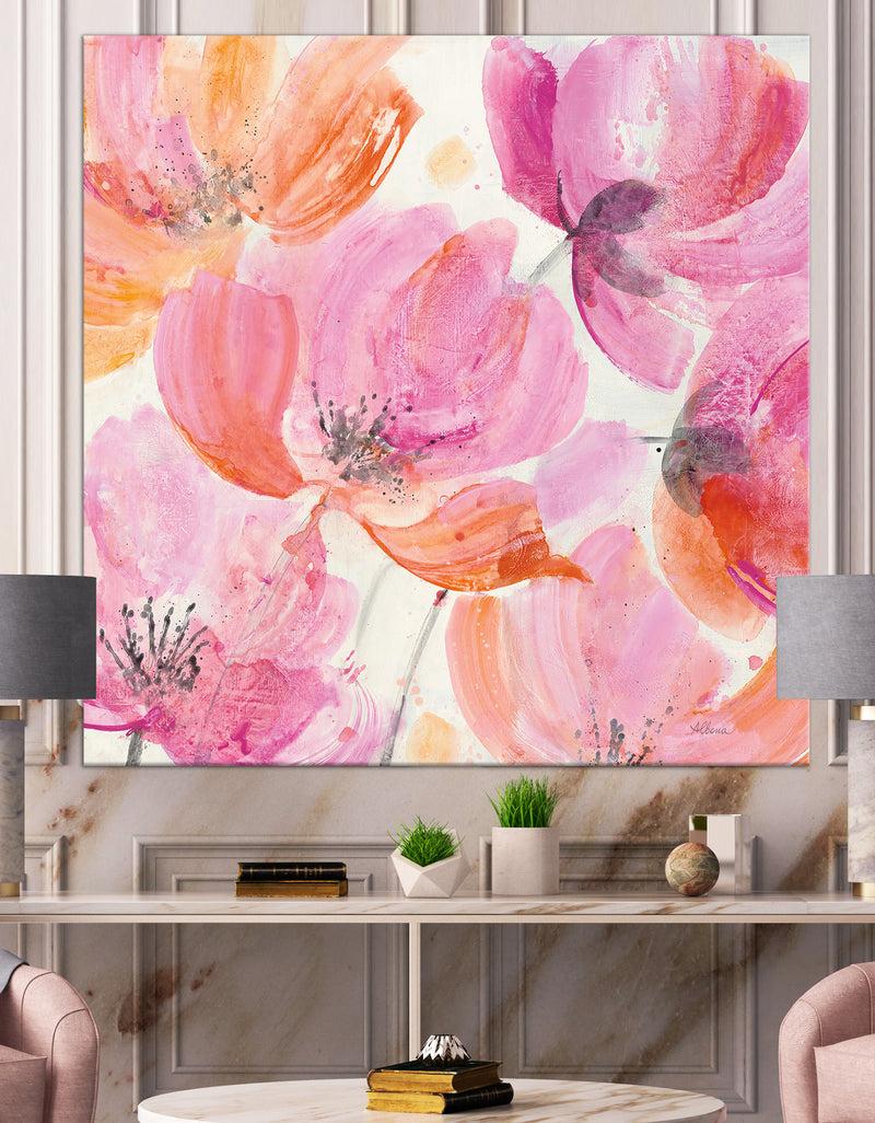 DesignQ Shabby Flower III - Shabby Chic Premium Canvas Wall Art
