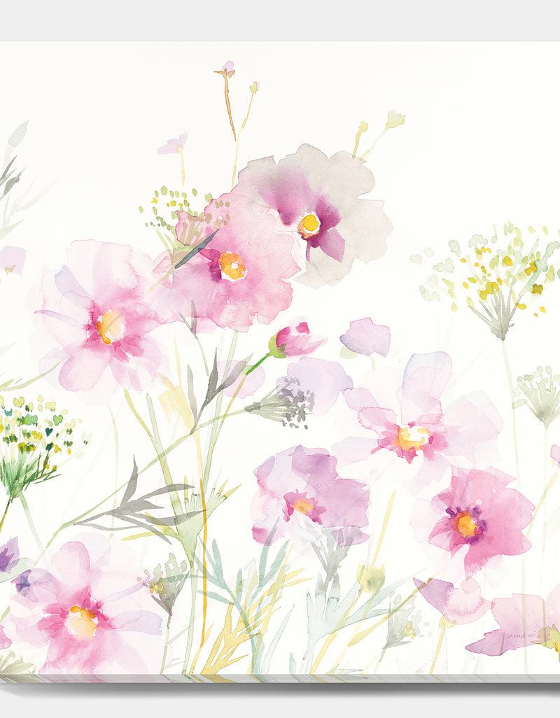 DesignQ Shabby Flower IV - Farmhouse Premium Canvas Wall Art