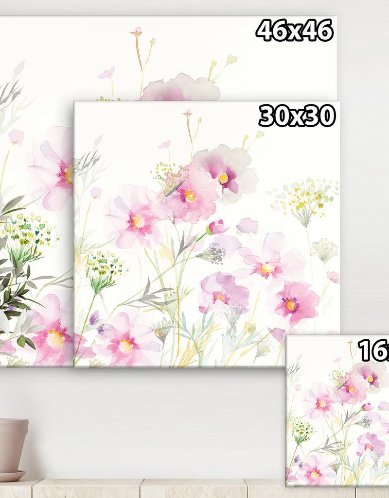 DesignQ Shabby Flower IV - Farmhouse Premium Canvas Wall Art