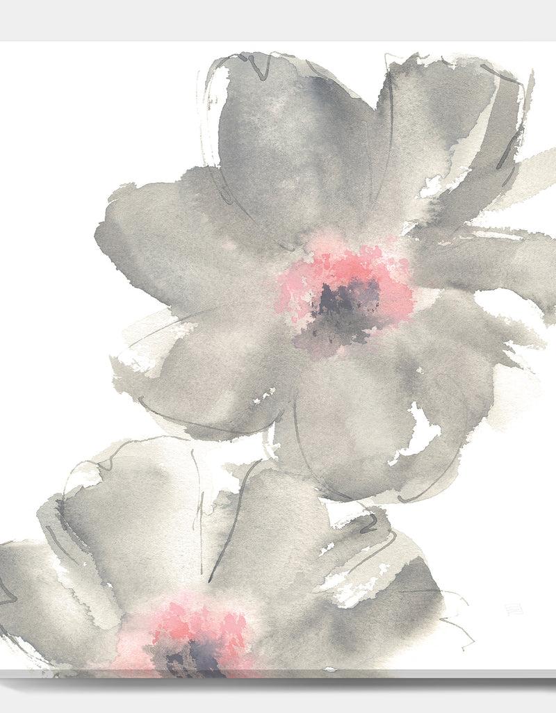 DesignQ Shabby Gray Blush Cosmo I - Shabby Chic Canvas Art