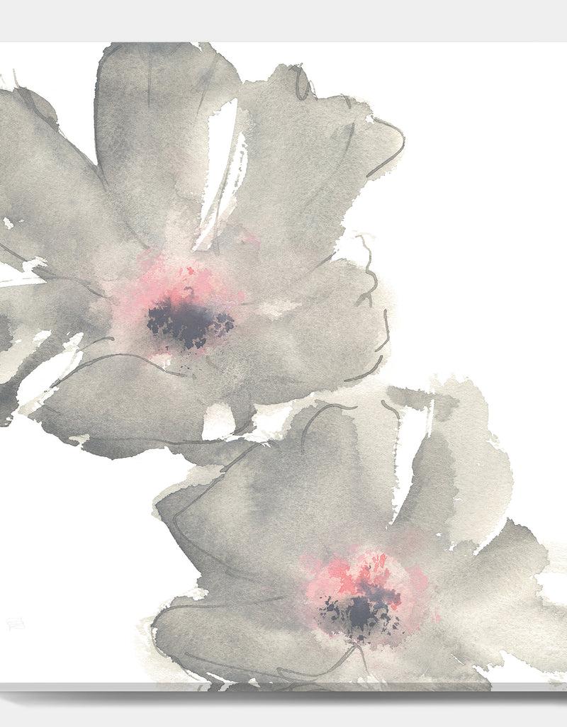 DesignQ Shabby Gray Blush Cosmo II - Shabby Chic Premium Canvas Wall Art