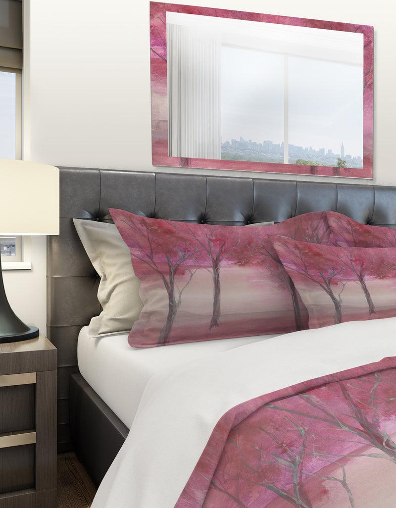 DesignQ Shabby Pink Under The Trees - Shabby Duvet Cover Set