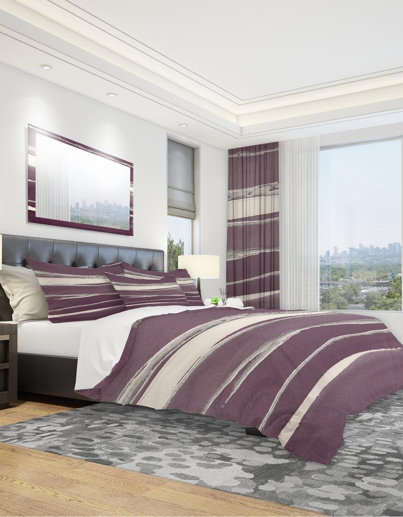 DesignQ Shabby Watercolor On Purple III - Shabby Duvet Cover Set