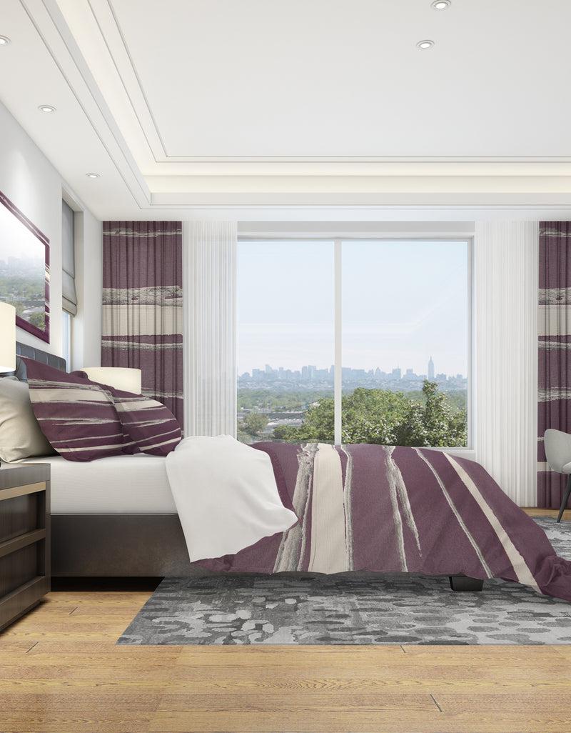 DesignQ Shabby Watercolor On Purple III - Shabby Duvet Cover Set