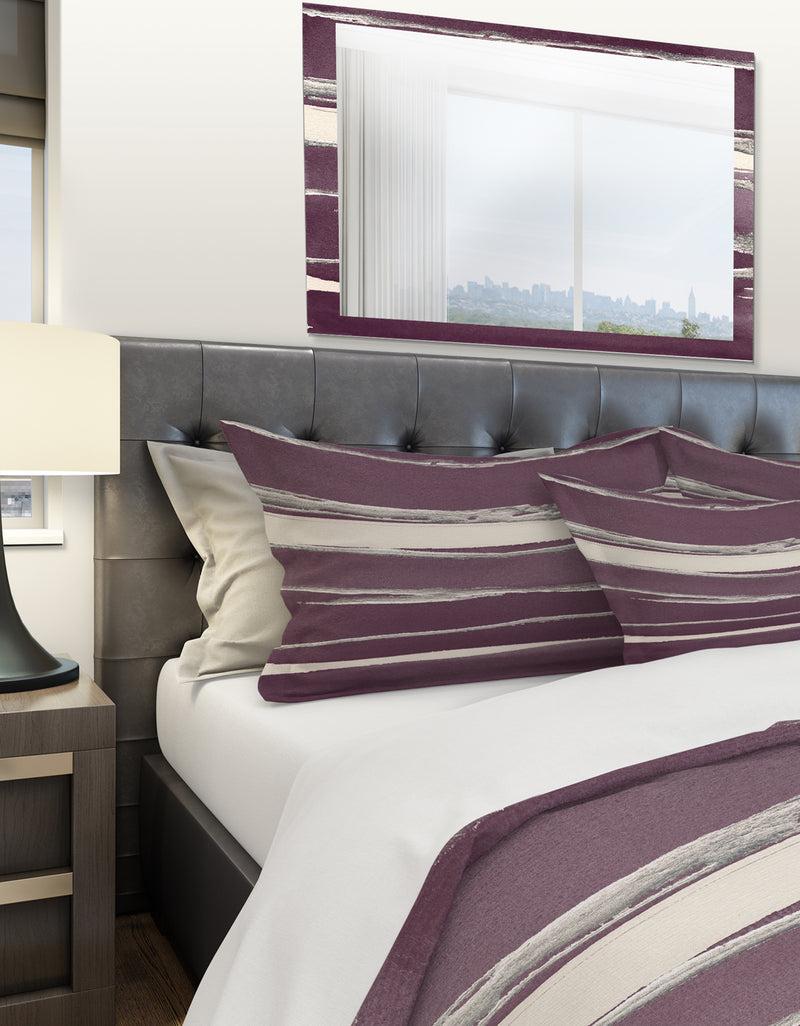 DesignQ Shabby Watercolor On Purple III - Shabby Duvet Cover Set