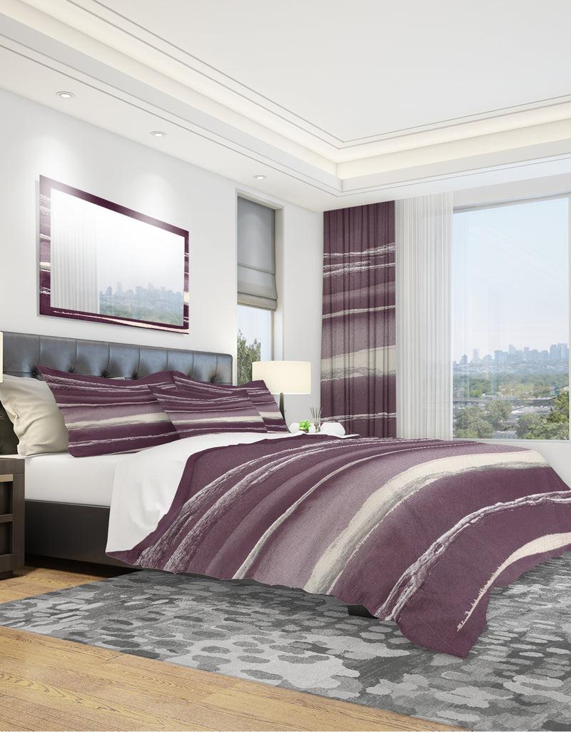 DesignQ Shabby Watercolor On Purple IV - Shabby Duvet Cover Set