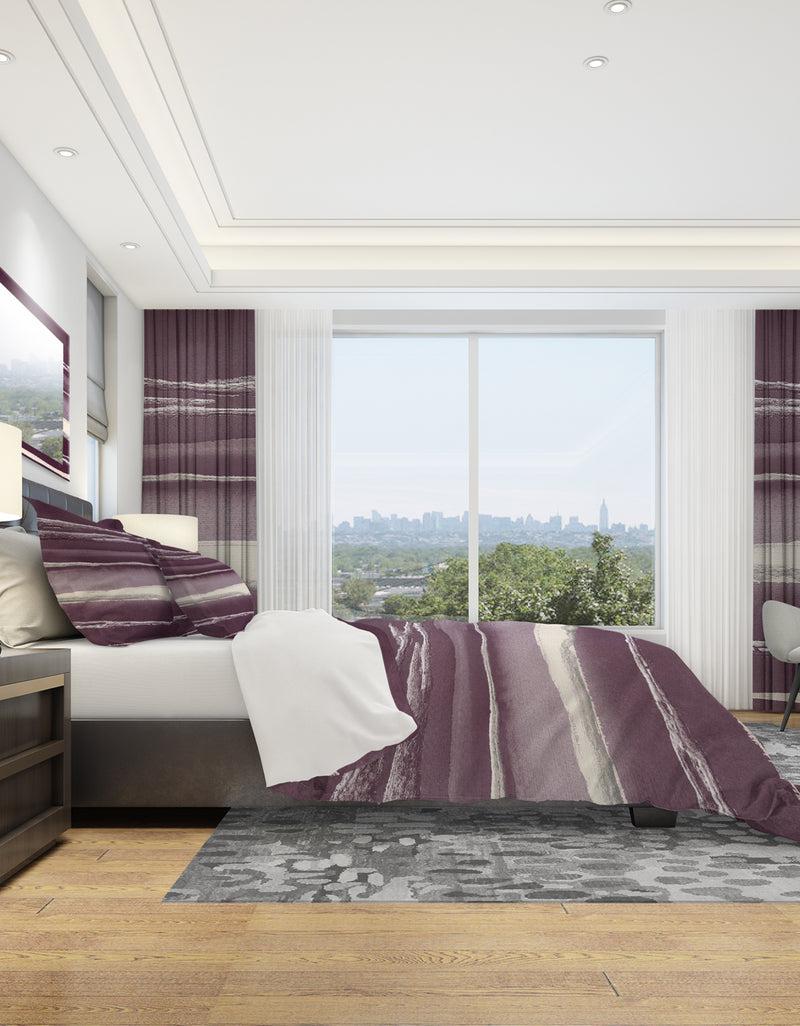 DesignQ Shabby Watercolor On Purple IV - Shabby Duvet Cover Set