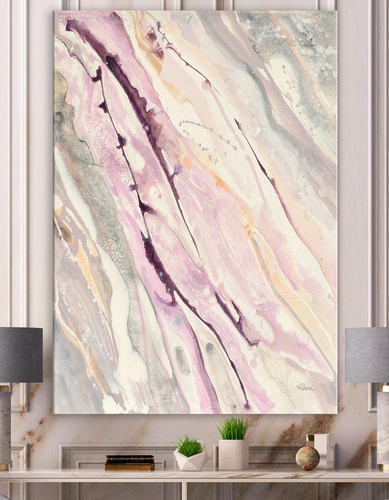 DesignQ Shaby Pink Marble - Sleek & Chic Modern Premium Canvas Wall Art