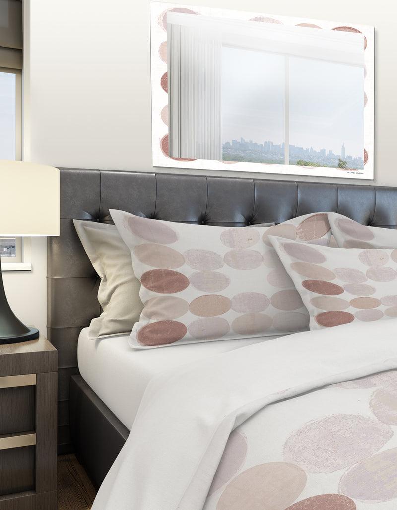 DesignQ Shade Of Pink Geometric Dots II - Geometric Duvet Cover Set