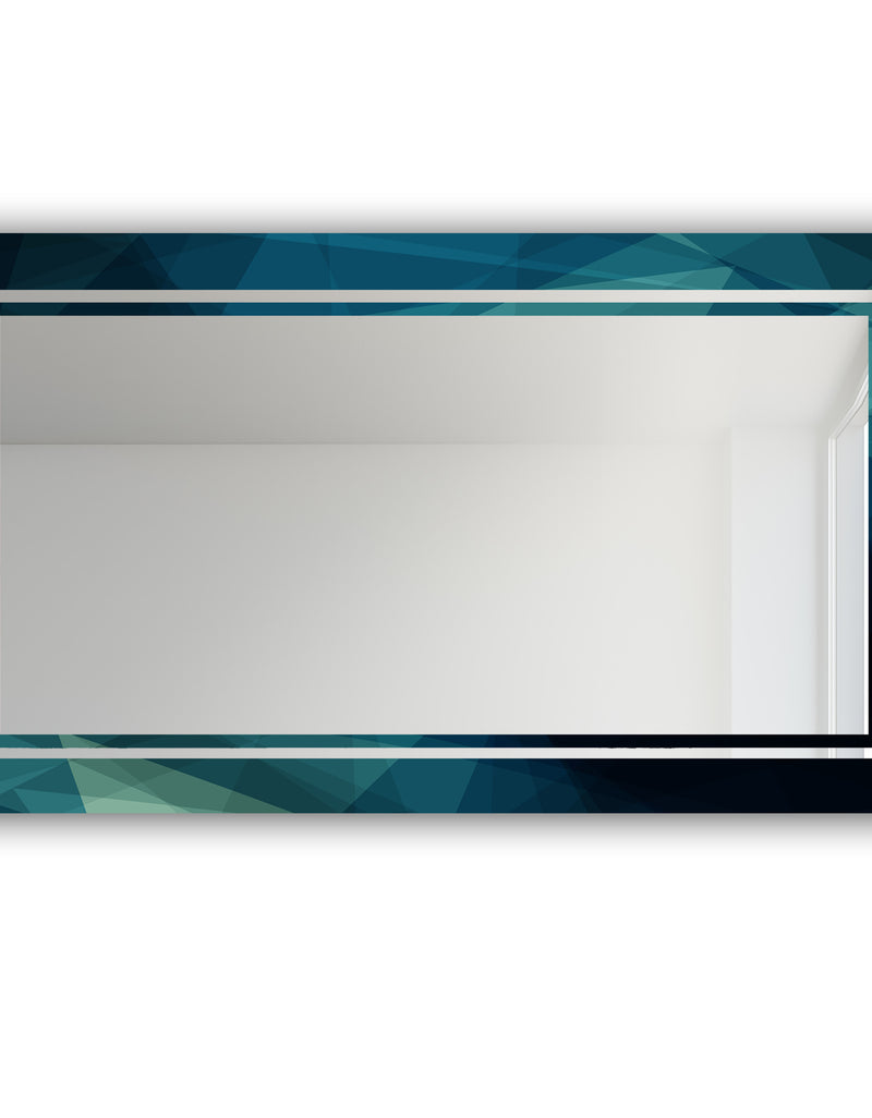 DesignQ Shades Of Blue 3 - Glam Mirror - Modern Vanity Mirror
