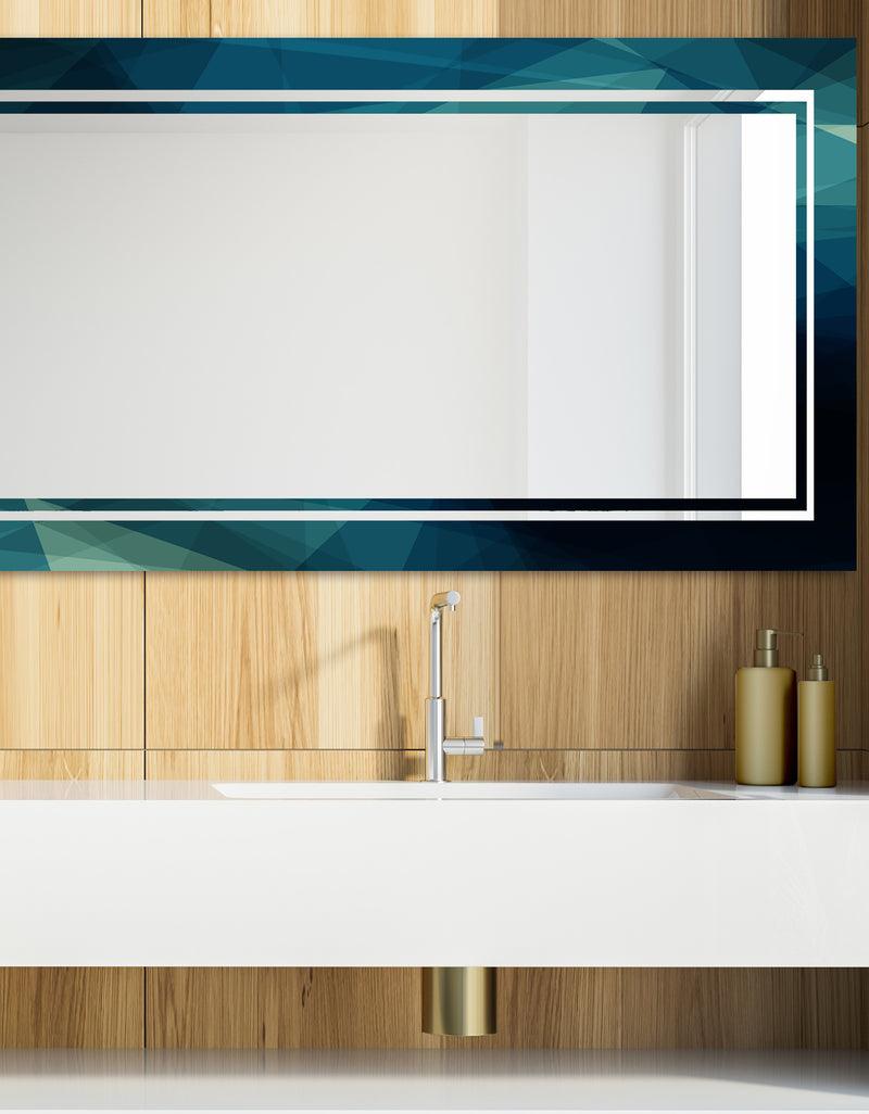 DesignQ Shades Of Blue 3 - Glam Mirror - Modern Vanity Mirror