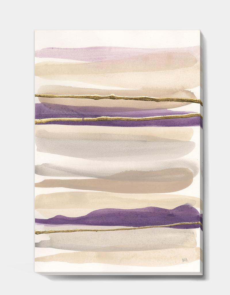 DesignQ Shape Of Glam Purple I - Shabby Chic Premium Canvas Wall Art