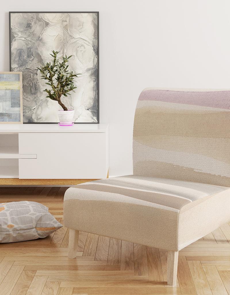 DesignQ Shape Of Glam Purple I - Upholstered Shabby Chic Accent Chair