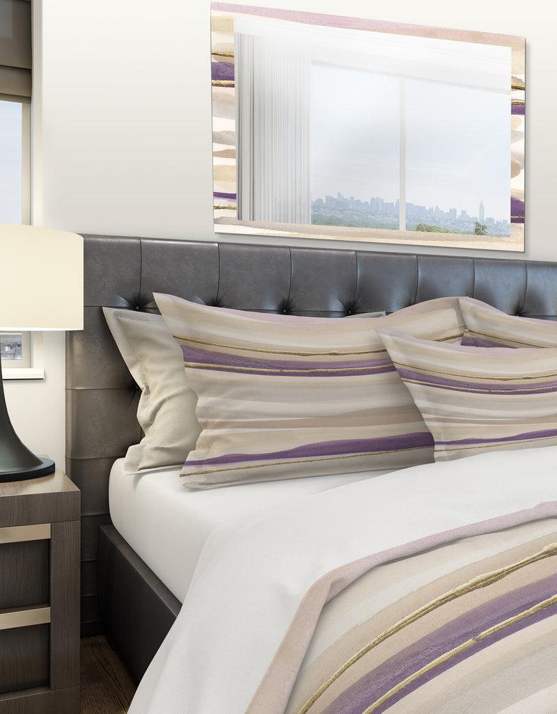 DesignQ Shape Of Glam Purple III - Geometric Duvet Cover Set