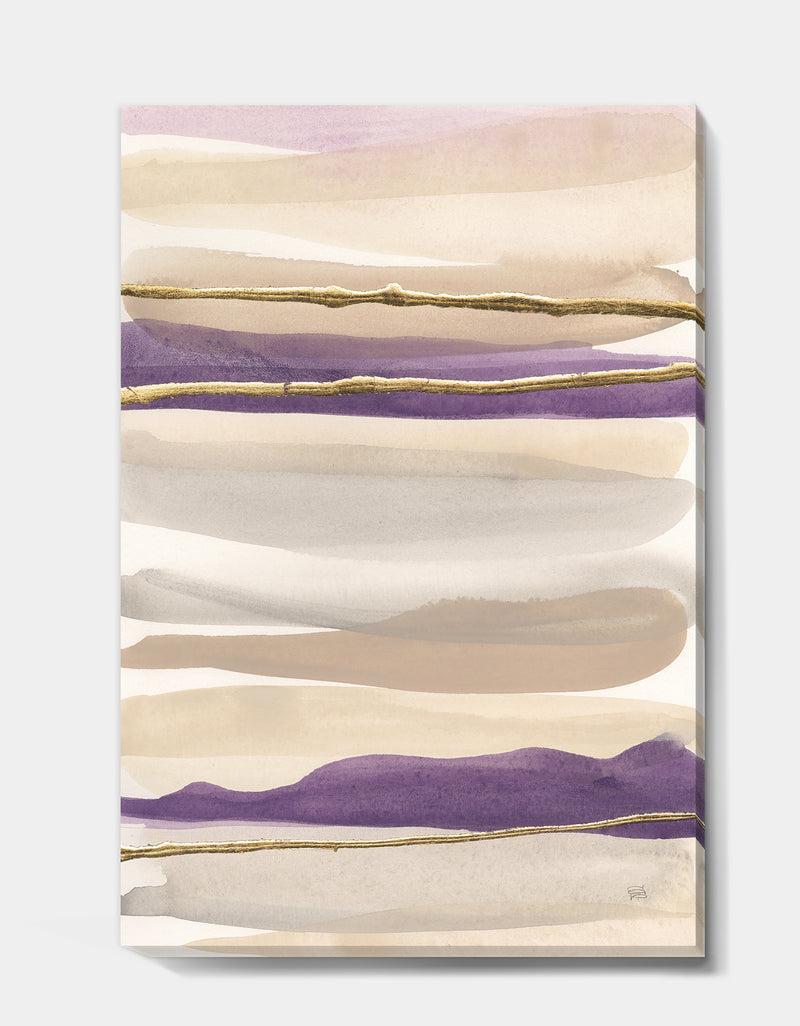 DesignQ Shape Of Glam Purple III - Shabby Chic Premium Canvas Wall Art