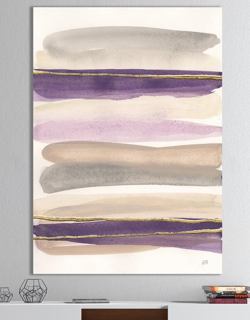 DesignQ Shape of Glam Purple - Shabby Chic Gallery-wrapped Canvas