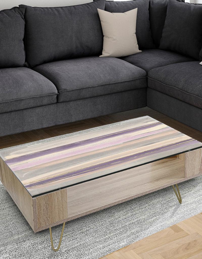 DesignQ Shape of Glam Purple - Transitional Coffee Table
