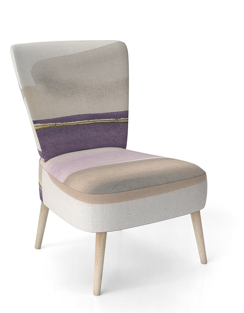 DesignQ Shape Of Glam Purple - Upholstered Shabby Chic Accent Chair