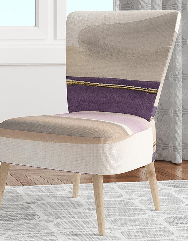 DesignQ Shape Of Glam Purple - Upholstered Shabby Chic Accent Chair