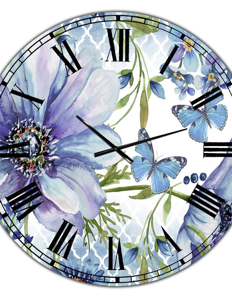 DesignQ Sheila's Lovely Garden-JP3930 - Oversized Cottage Wall Clock