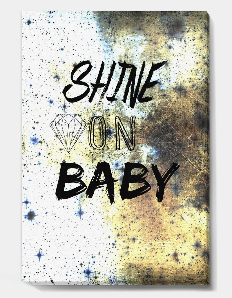 DesignQ Shine On Baby Crazy Diamond - Fashion Canvas Artwork