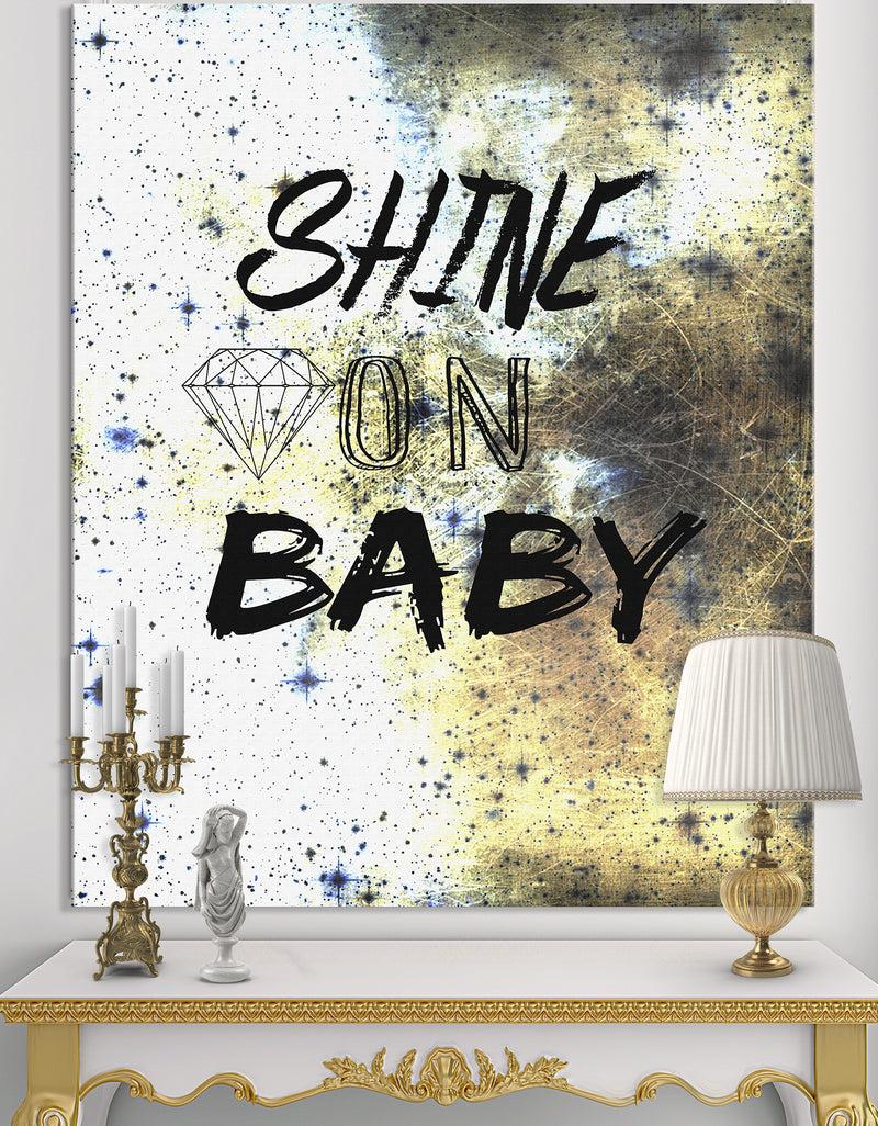 DesignQ Shine On Baby Crazy Diamond - Fashion Canvas Artwork