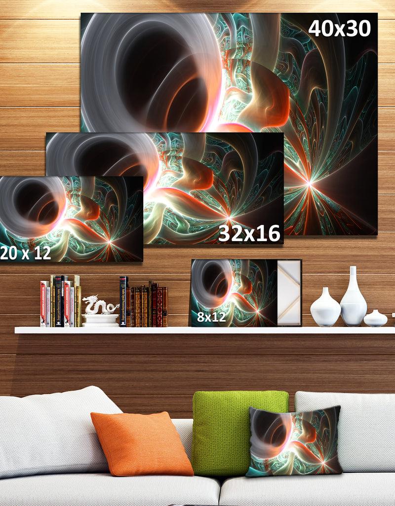 DesignQ Shining Brown Silver On Black - Abstract Wall Art Canvas