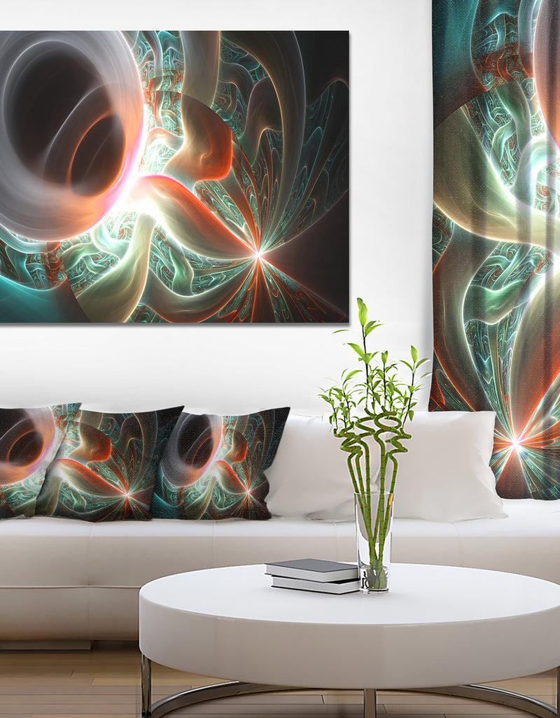 DesignQ Shining Brown Silver On Black - Abstract Wall Art Canvas