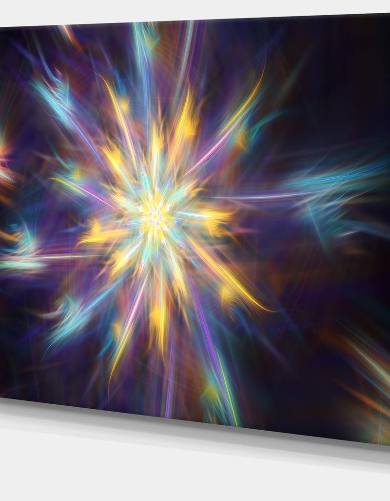 DesignQ Shining Multi-Color Exotic Flower - Extra Large Floral Canvas Art Print