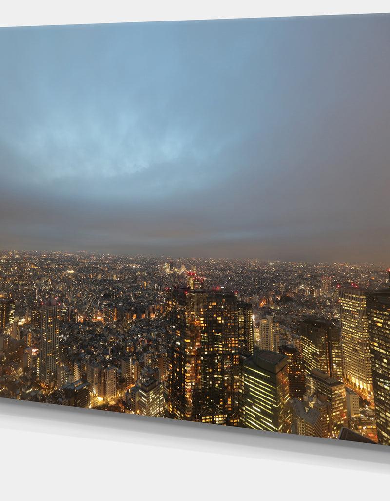 DesignQ Shinjuku District View Point - Modern Cityscape Wall Art