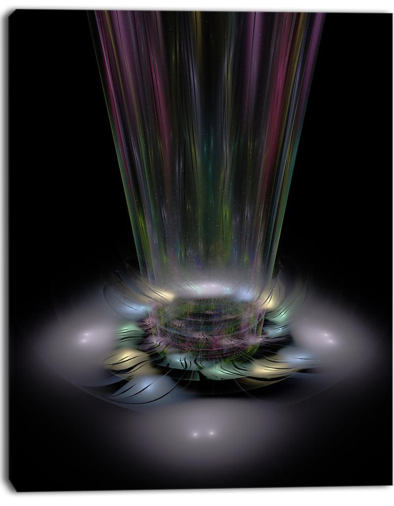 DesignQ Shiny Colorful Abstract Flower Theme - Flower Artwork On Canvas