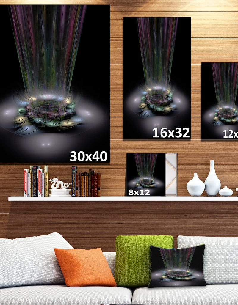 DesignQ Shiny Colorful Abstract Flower Theme - Flower Artwork On Canvas