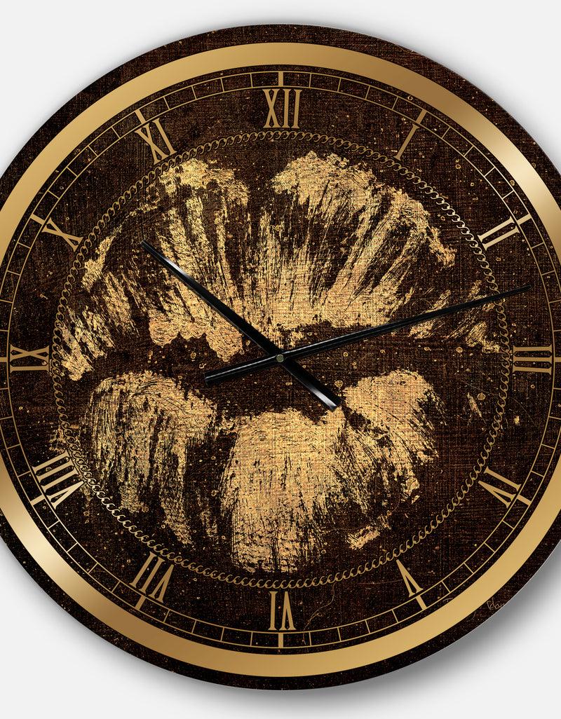 DesignQ Silver Orchid Borella 'Gold Fashions Lips - Glam Wall Clock